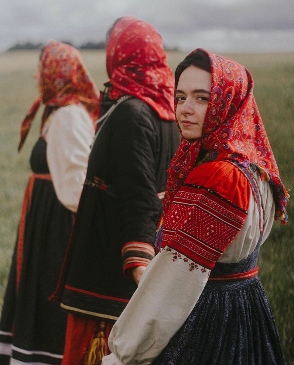 Women in Slavic costumes in Coimbatore