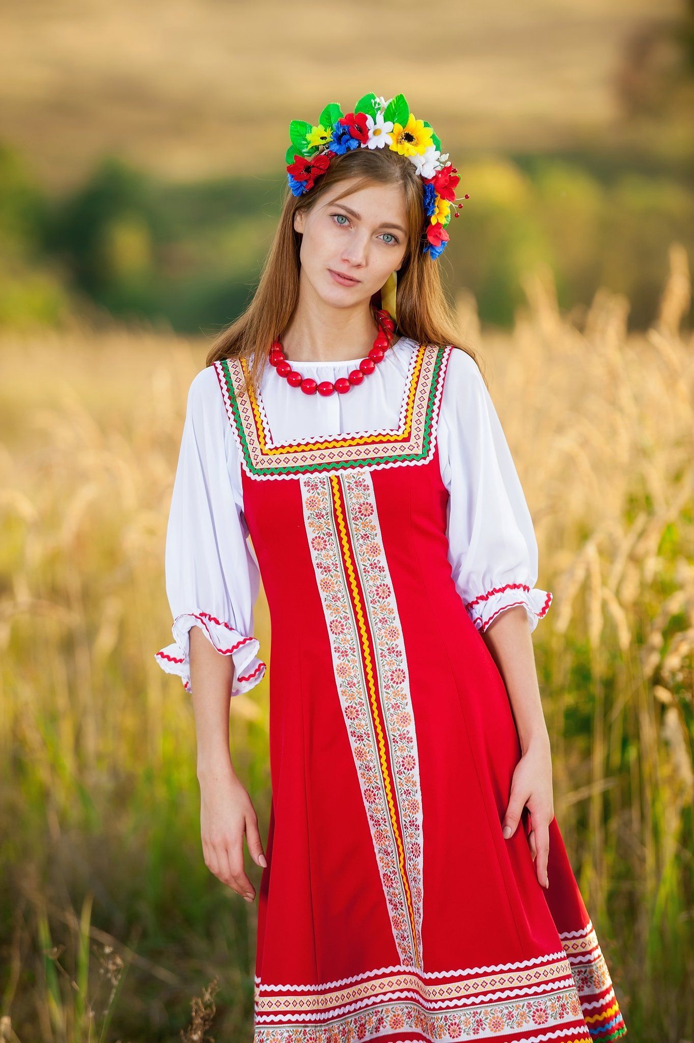 Women in Slavic costumes in Coimbatore